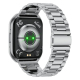 # Montre Connectée Avec Appels Bluetooth Écran Tactile 1,83 Pouce IP68 Et Mesure Cardiaque Paree en Silicone Gris Argenté - w...