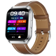 # Montre Connectée Avec Appels Bluetooth Écran Tactile 1,83 Pouce IP68 Et Mesure Cardiaque Paree en Silicone Gris Argenté - w...