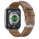 # Montre Connectée Avec Appels Bluetooth Écran Tactile 1,83 Pouce IP68 Et Mesure Cardiaque Paree en Silicone Gris Argenté - w...