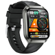 # Montre Connectée Avec Appels Bluetooth Écran Tactile 1,83 Pouce IP68 Et Mesure Cardiaque Paree en Silicone Gris Argenté - w...