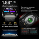 # Montre Connectée Avec Appels Bluetooth Écran Tactile 1,83 Pouce IP68 Et Mesure Cardiaque Paree en Silicone Gris Argenté - w...