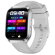 # Montre Connectée Avec Appels Bluetooth Écran Tactile 1,83 Pouce IP68 Et Mesure Cardiaque Paree en Silicone Gris Argenté - w...
