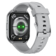 # Montre Connectée Avec Appels Bluetooth Écran Tactile 1,83 Pouce IP68 Et Mesure Cardiaque Paree en Silicone Gris Argenté - w...