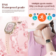Montre Connectée Fitness Avec Écran Tactile 1.75 Pouce Suivi Cardiaque Pression Artérielle Oxygène Sanguin IP68 iOS Android -...
