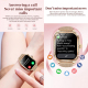 Montre Connectée Fitness Avec Écran Tactile 1.75 Pouce Suivi Cardiaque Pression Artérielle Oxygène Sanguin IP68 iOS Android -...