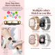 Montre Connectée Fitness Avec Écran Tactile 1.75 Pouce Suivi Cardiaque Pression Artérielle Oxygène Sanguin IP68 iOS Android -...