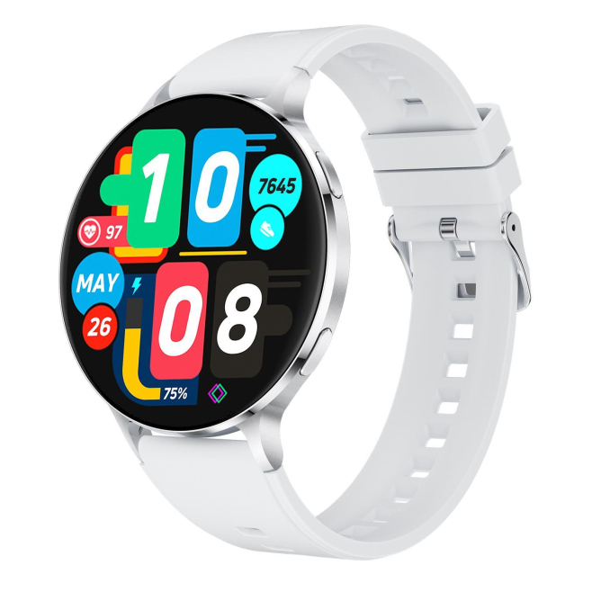 Montre Connectée Ronde Pour Suivi De Santé Appels Bluetooth Écran AMOLED 150 Sports IP68 7 Jours D’Autonomie - www.yonis-shop...