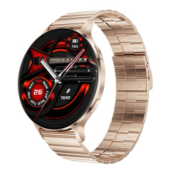 Montre Connectée Ronde AMOLED 1,75 Pouces Appels Bluetooth Suivi Santé 150 Modes Sport Autonomie 7 Jours IP68