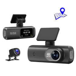 Dashcam Voiture Double Caméra 4K 1080P Avant Arrière WiFi GPS Vision Nocturne Smartphone - www.yonis-shop.com