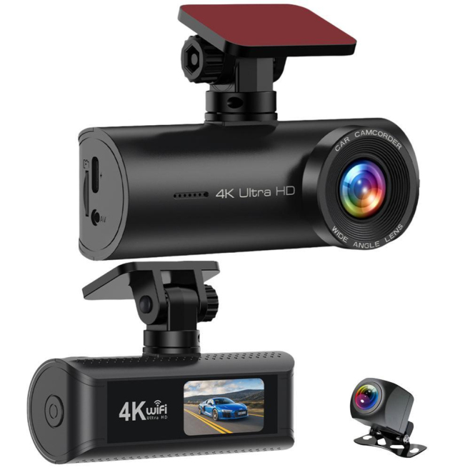 Dashcam Voiture 4K WiFi Double Enregistrement Avant Arrière Vision Nocturne Étoilée Contrôle Par Application - www.yonis-shop...