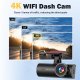 Dashcam Voiture 4K WiFi Double Enregistrement Avant Arrière Vision Nocturne Étoilée Contrôle Par Application - www.yonis-shop...
