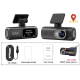Caméra Embarquée Voiture Double Enregistrement 4K 1080P WiFi GPS Vision Nocturne Connectée Smartphone - www.yonis-shop.com