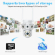 Caméra De Surveillance 3 Écrans 1080p Avec Vision Nocturne Double Éclairage Rotation PTZ 355° Et Stockage Cloud TF 128 Go - w...