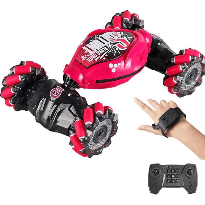 Voiture Télécommandée Acrobatique Résistante Aux Chocs Avec Lumières Double Face Rechargeable USB Mode Twist Tout Terrain - w...