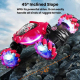 Voiture Télécommandée Acrobatique Résistante Aux Chocs Avec Lumières Double Face Rechargeable USB Mode Twist Tout Terrain - w...