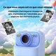 Appareil Photo Instantané Pour Enfants Avec Impression Thermique En 7 Secondes Et Double Caméra 1080p - www.yonis-shop.com