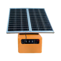 Électrificateur De Clôture Solaire Pour Élevage Jusqu’à 20 Km Avec Batterie 7000 mAh Et Panneau 15 W