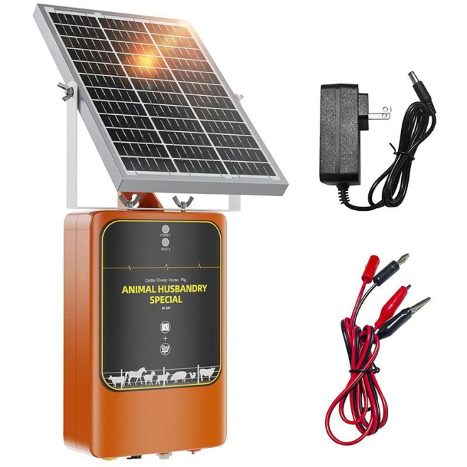 Électrificateur De Clôture Électrique Solaire Pour Élevage 12KV Autonomie 6000mAh Jusqu’à 10Km 1,2J - www.yonis-shop.com