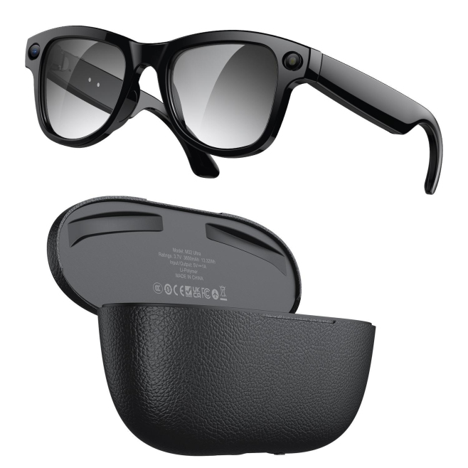 Lunettes Intelligentes Avec Caméra 8 MP 4K Assistant IA Verres Photochromiques UV400 Et Étui De Charge - www.yonis-shop.com