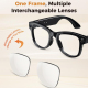 Lunettes Intelligentes Avec Caméra 8 MP 4K Assistant IA Verres Photochromiques UV400 Et Étui De Charge - www.yonis-shop.com