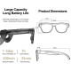 Lunettes Intelligentes IA Pour Traduction Appels Et Enregistrement Caméra 8 MP Vidéo 1080p Lentilles Photochromiques Tactiles...