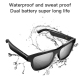 Lunettes Audio Bluetooth Pour Musique Et Appels Avec Audio Directionnel Commande Tactile Verres Anti-Éblouissement Et Autonom...