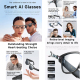 Lunettes Intelligentes Avec Caméra 8 MP Enregistrement Vidéo 1200P Transmission WiFi Assistant Vocal - www.yonis-shop.com
