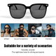 Lunettes Intelligentes Pour Navigation Routière Avec Appels Bluetooth Verres Polarisés UV400 Et Commande Tactile - www.yonis-...