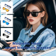 Lunettes Intelligentes Bluetooth Avec Audio Ouvert Pour Appels Et Musique Verres Polarisés UV400 IPX5 - www.yonis-shop.com