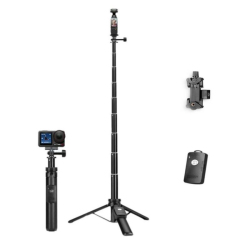 Perche Selfie Trépied Pour Smartphones Caméras D’Action Et Caméras Panoramiques Extensible De 25 À 160 Cm Support Jusqu’à 600 G