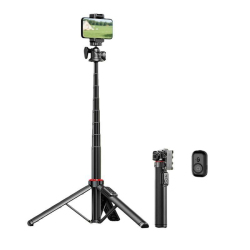 Perche Selfie Trépied Avec Télécommande 10 M Extensible 125 Cm Pour Smartphone Caméra Action Et Appareil 1/4 Pouce