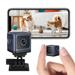 Mini Caméra De Surveillance Sans Fil Sur Batterie Détection De Mouvement Vidéo 1080p Vision Nocturne Carte TF 128 Go Et Cloud...