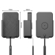 Support Téléphone Voiture Avec Chargeur Sans Fil Qi Type C Pour Grille D’Aération Jusqu’à 15 W Manipulation À Une Main - www....