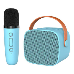 Enceinte Bluetooth Portable De Karaoké Pour Enfants Et Famille Avec Microphone Amovible 6 W Et Effet Écho
