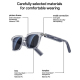 Lunettes Connectées Bluetooth Pour Appels Mains Libres Audio Ouvert IP54 36 G Autonomie De 6 À 7 Heures - www.yonis-shop.com