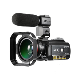 Caméscope Numérique 4K 13 MP Avec Vision Nocturne WiFi Écran Tactile IPS 3.1 Pouces Zoom 30x Et Microphone