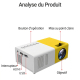 Mini Vidéoprojecteur LED Portable Home Cinéma Compatible Full HD 1080p Avec HDMI USB Et Carte TF Projection 20 À 60 Pouces - ...