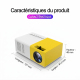 Mini Vidéoprojecteur LED Portable Home Cinéma Compatible Full HD 1080p Avec HDMI USB Et Carte TF Projection 20 À 60 Pouces - ...