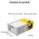Mini Vidéoprojecteur LED Portable Home Cinéma Compatible Full HD 1080p Avec HDMI USB Et Carte TF Projection 20 À 60 Pouces - ...