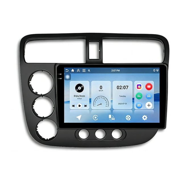 Autoradio Android 15 Pour Honda Civic 2001 À 2005 Écran Tactile 9 Pouces GPS Bluetooth 4 Go 128 Go - www.yonis-shop.com