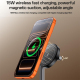 Station De Charge Sans Fil Magnétique 6 En 1 25 W Pour Téléphone Montre Connectée Et Écouteurs Avec Horloge Réveil Et Veilleu...