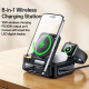 Station De Charge Magnétique Sans Fil 8 En 1 65 W Pour Plusieurs Appareils Avec Câble Type C Rétractable - www.yonis-shop.com