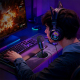 Microphone De Bureau USB A RGB Omnidirectionnel Pour Ordinateur Avec Monitoring 3,5 Mm Et Bouton Muet - www.yonis-shop.com