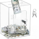 Caisse D’Épargne Transparente En Acrylique Avec Serrure Grande Capacité 4000 Pièces Ou 700 Billets 2 Clés - www.yonis-shop.com