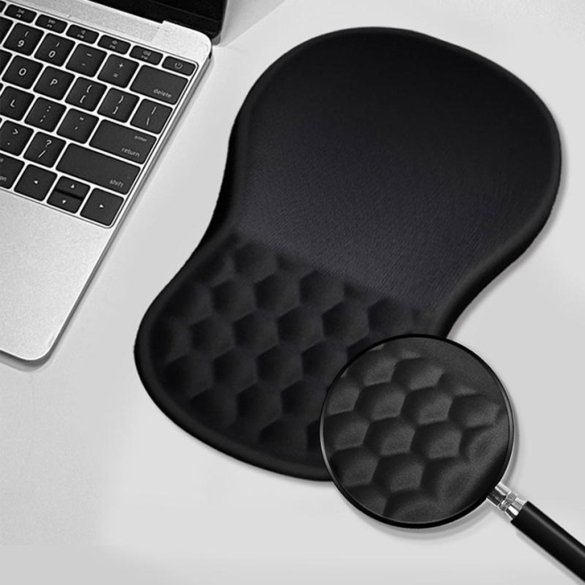 Tapis De Souris Ergonomique Avec Repose Poignet En Silicone Pour Gaming Et Bureau Surface Précise Base PU Antidérapante - www...