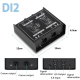 Isolateur Audio Passif À 2 Canaux Pour Guitare Conversion Haute Basse Impédance Atténuation Réglable 0dB Moins 20dB Moins 40d...