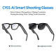 Lunettes Connectées Intelligentes Avec Caméra 8 Mégapixels Traduction IA Multilingue Reconnaissance Visuelle Et Bluetooth 5.3...