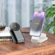Chargeur Sans Fil Magnétique 3 En 1 Pliable Pour Smartphone Écouteurs Et Apple Watch 15 W Avec Éclairage Ambiant - www.yonis-...