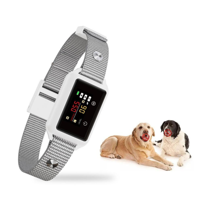 Collier Antiaboiement Pour Chien Sans Choc Son Et Vibration IP68 Écran Couleur Anti Déclenchement Magnétique Waterproof - www...