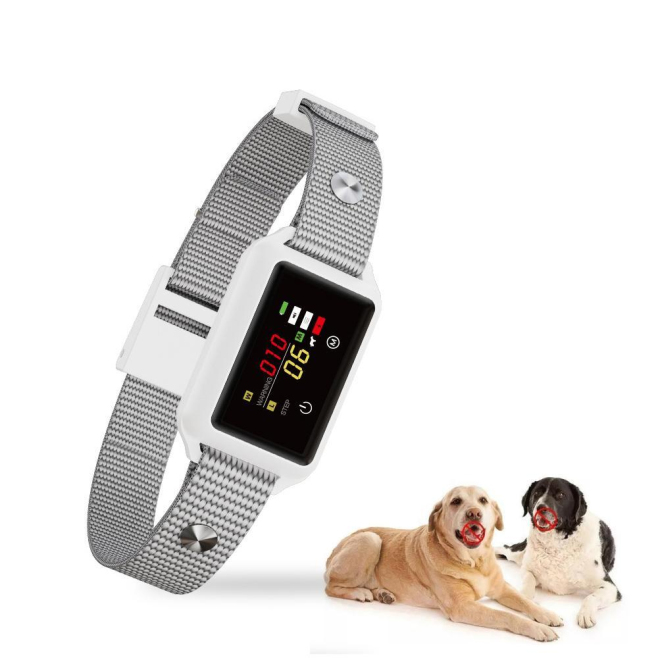Collier Anti Aboiement Pour Chien À Double Détection Écran Couleur IP68 Vibration Et Stimulation Électrique - www.yonis-shop.com